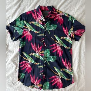 Bonobos Tropical Floral Slim Fit Short Sleeve Button-down